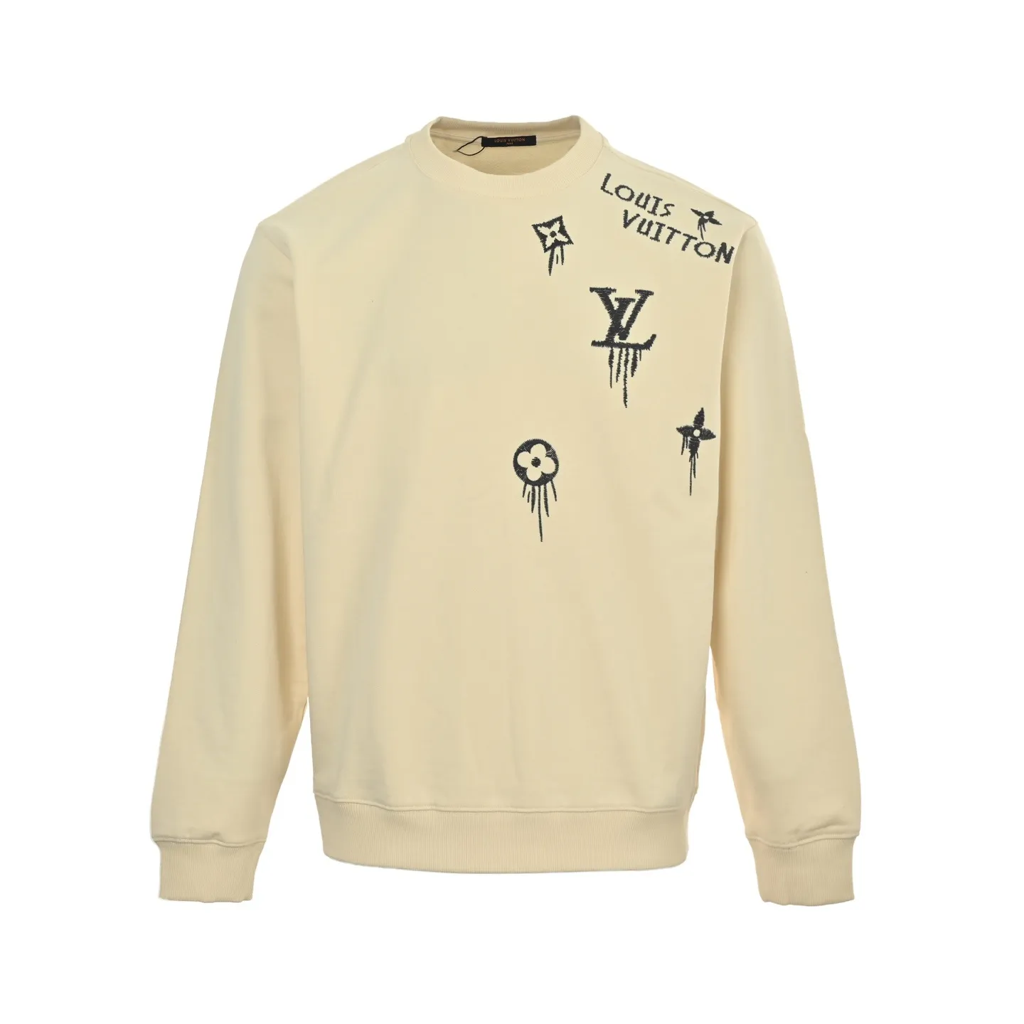 Louis Vuitton/Louis Vuitton 25Fw tassel presbyopic letter embroidered round neck sweatshirt